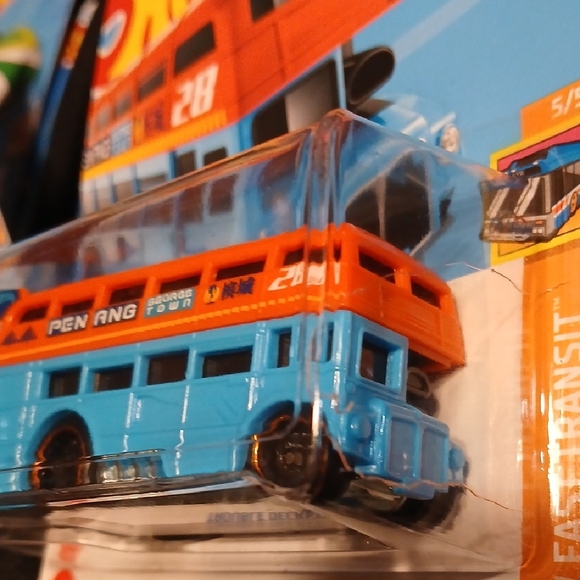 Trouble Decker Hot Wheels Bus - Blue and Orange - Picture 3 of 6